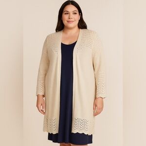 LC Lauren Conrad Cream Knit Cardigan